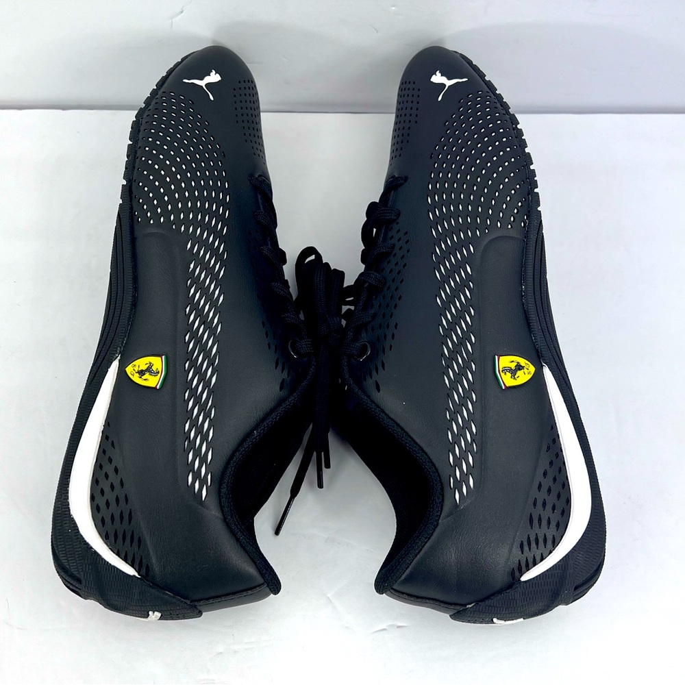 PUMA MOTORSPORT LEGACY DRIFT 5 ULTRA 2, FERRARI LOGO BLACK & WHITE, SIZE 10.5 - Picture 11 of 17